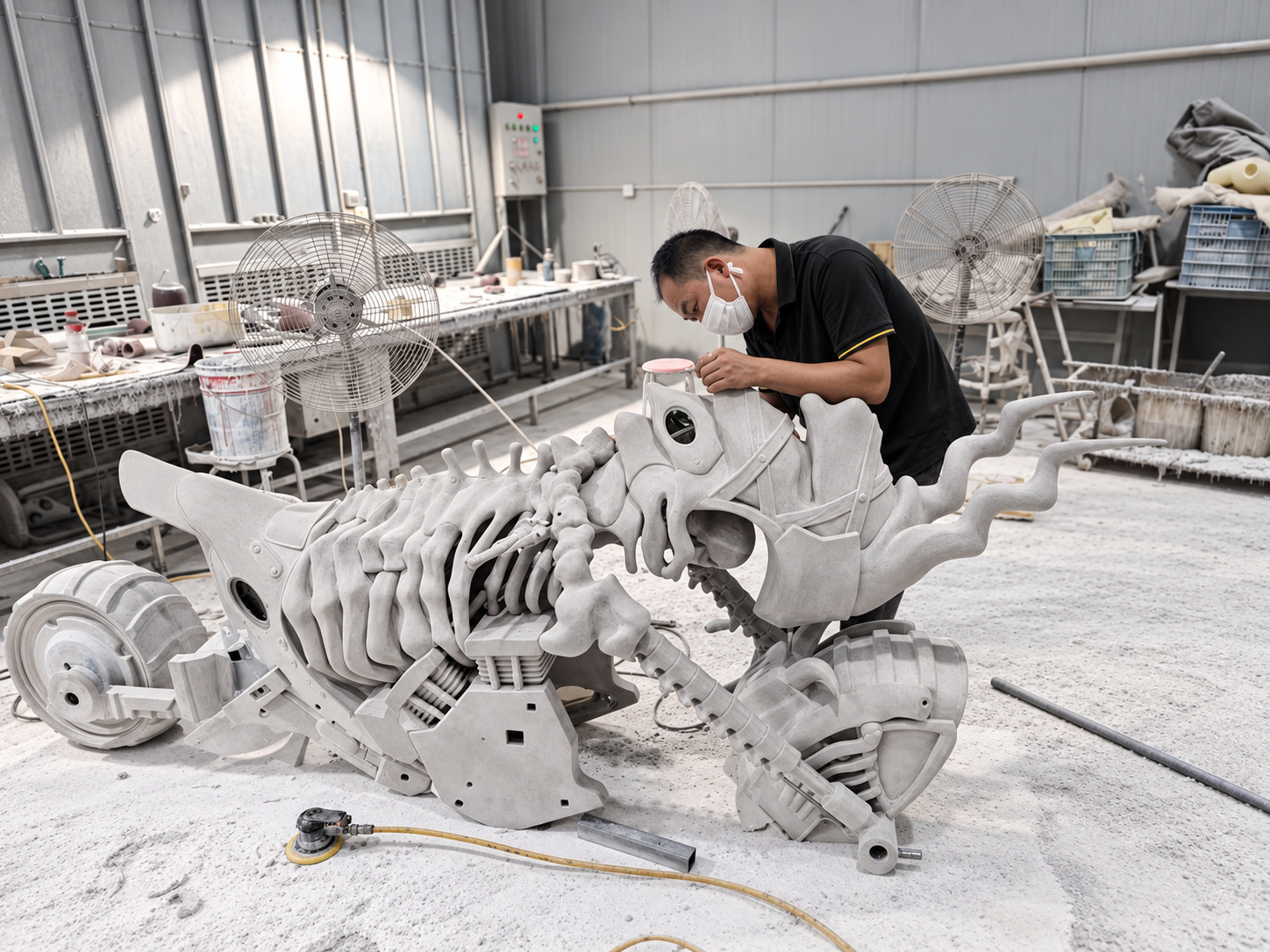 Futuristic Motorcycle Display — fabrication 02