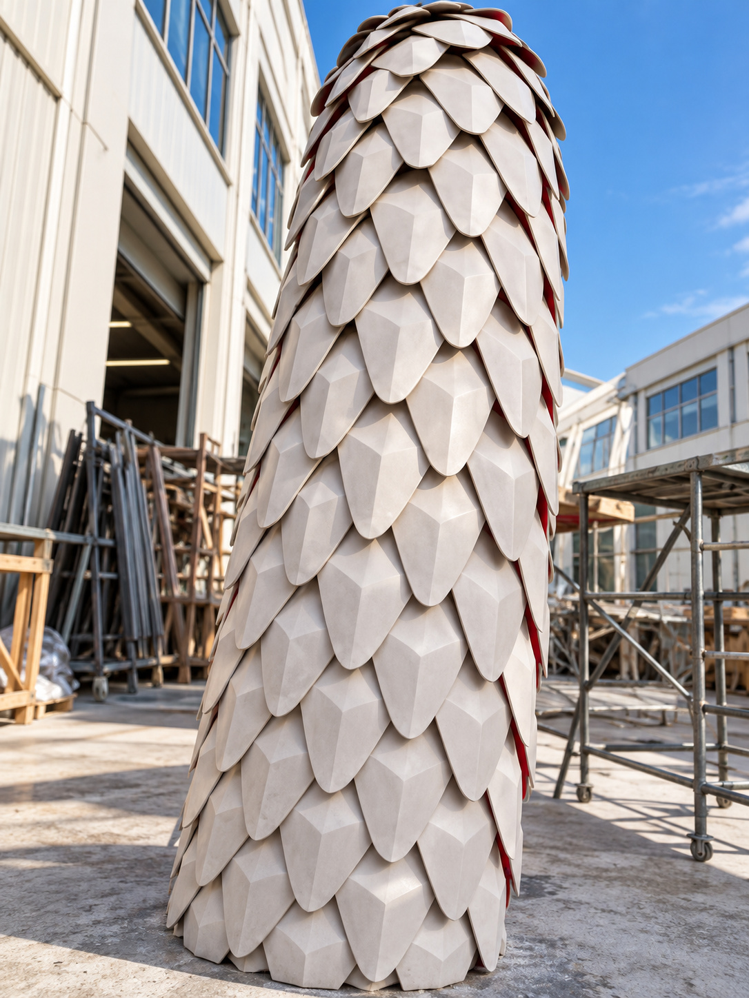 Sculptural Dragon Retail Installation — preassembly 02